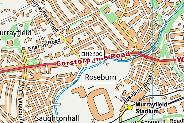 EH12 5QQ map - OS VectorMap District (Ordnance Survey)