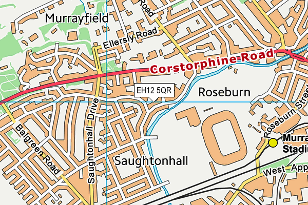 EH12 5QR map - OS VectorMap District (Ordnance Survey)