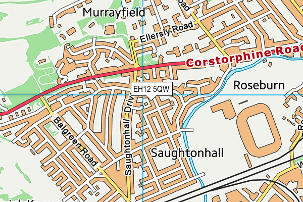 EH12 5QW map - OS VectorMap District (Ordnance Survey)