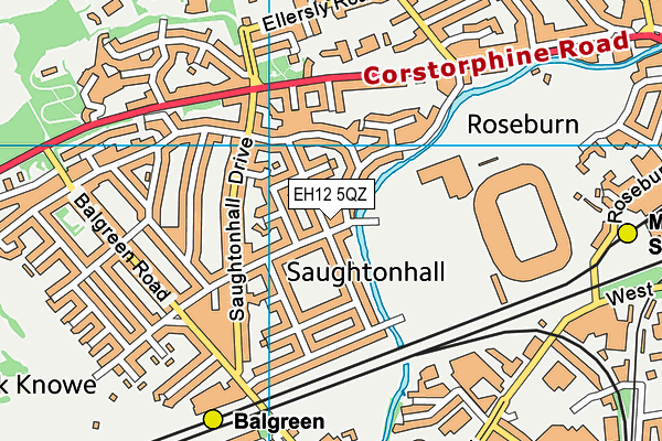 EH12 5QZ map - OS VectorMap District (Ordnance Survey)