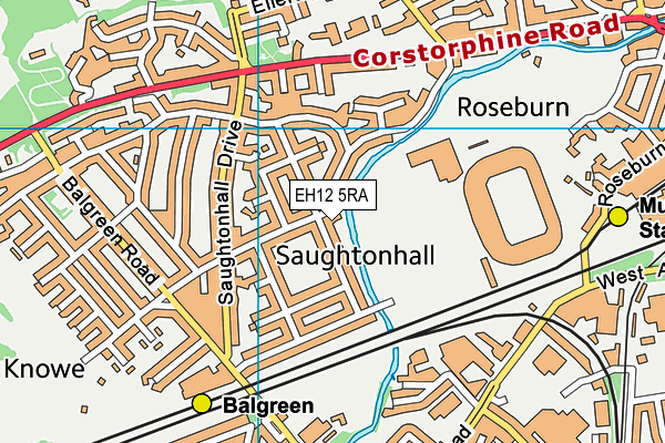 EH12 5RA map - OS VectorMap District (Ordnance Survey)