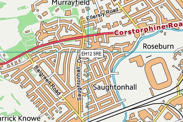 EH12 5RE map - OS VectorMap District (Ordnance Survey)