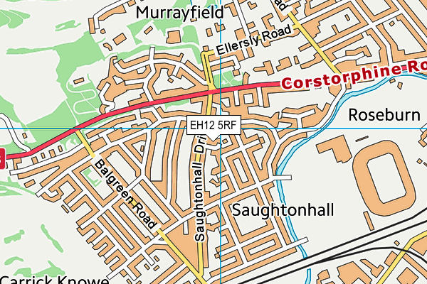 EH12 5RF map - OS VectorMap District (Ordnance Survey)