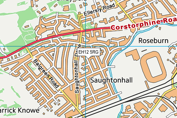 EH12 5RG map - OS VectorMap District (Ordnance Survey)