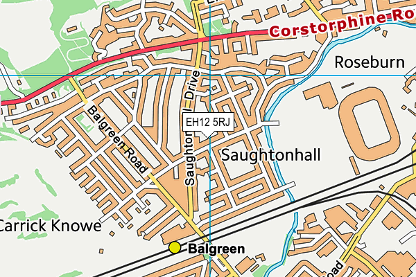 EH12 5RJ map - OS VectorMap District (Ordnance Survey)