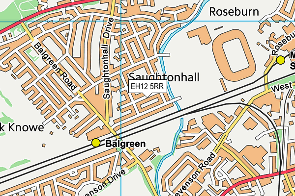 EH12 5RR map - OS VectorMap District (Ordnance Survey)