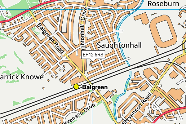 EH12 5RS map - OS VectorMap District (Ordnance Survey)