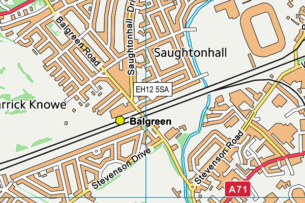 EH12 5SA map - OS VectorMap District (Ordnance Survey)