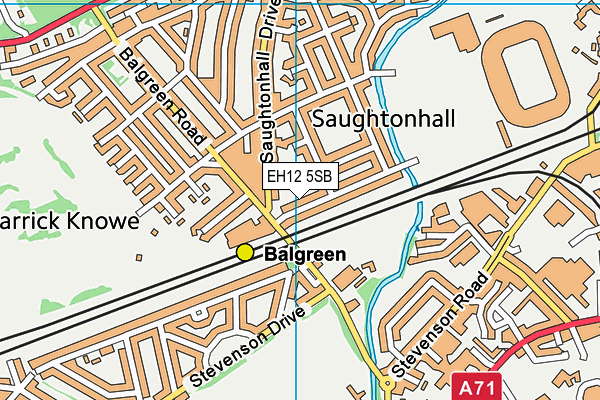 EH12 5SB map - OS VectorMap District (Ordnance Survey)