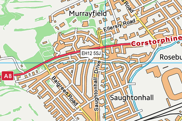 EH12 5SJ map - OS VectorMap District (Ordnance Survey)