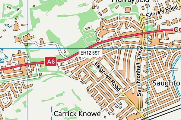 EH12 5ST map - OS VectorMap District (Ordnance Survey)