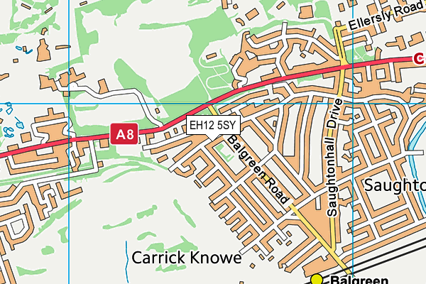 EH12 5SY map - OS VectorMap District (Ordnance Survey)