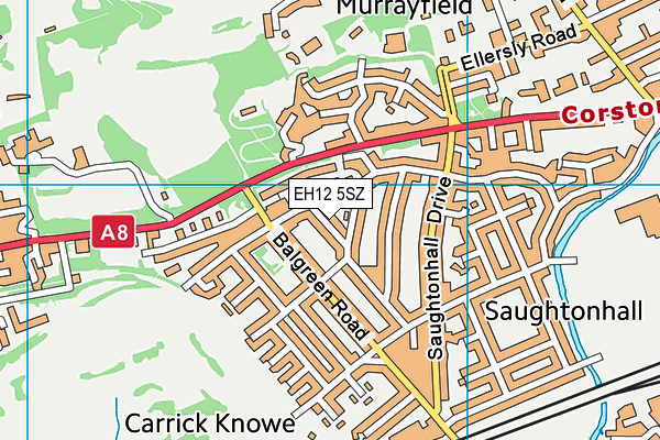 EH12 5SZ map - OS VectorMap District (Ordnance Survey)