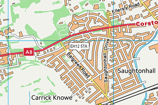 EH12 5TA map - OS VectorMap District (Ordnance Survey)