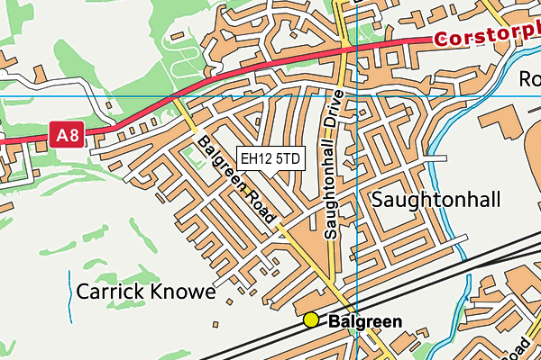 EH12 5TD map - OS VectorMap District (Ordnance Survey)