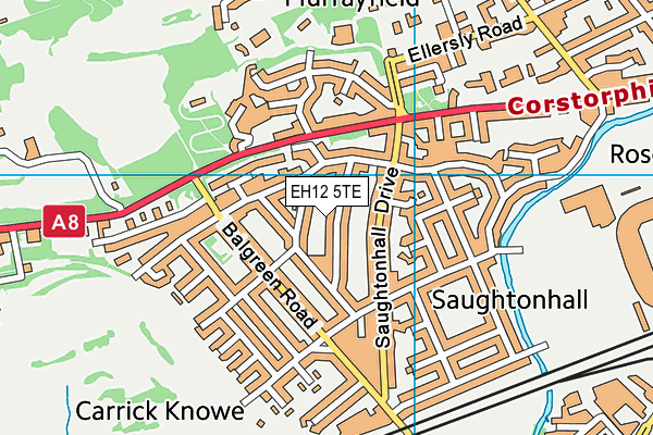 EH12 5TE map - OS VectorMap District (Ordnance Survey)