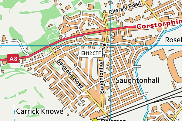 EH12 5TF map - OS VectorMap District (Ordnance Survey)