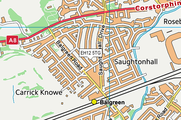 EH12 5TG map - OS VectorMap District (Ordnance Survey)