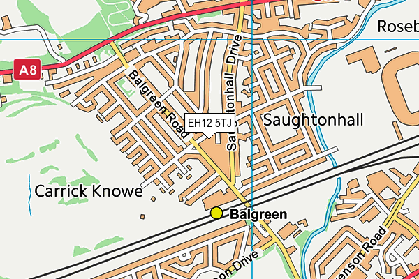 EH12 5TJ map - OS VectorMap District (Ordnance Survey)
