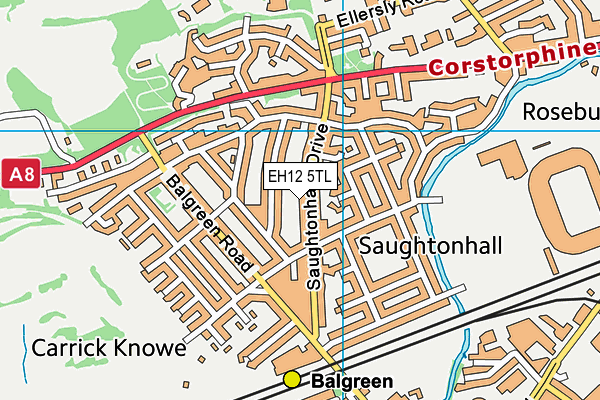 EH12 5TL map - OS VectorMap District (Ordnance Survey)