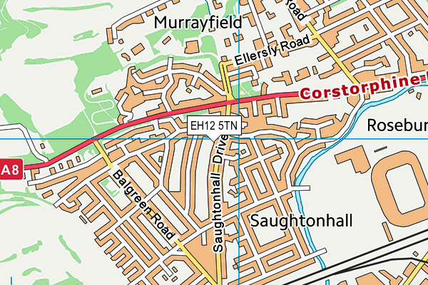 EH12 5TN map - OS VectorMap District (Ordnance Survey)