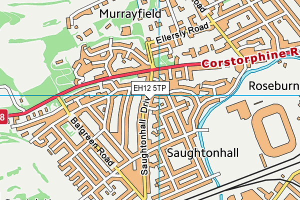 EH12 5TP map - OS VectorMap District (Ordnance Survey)