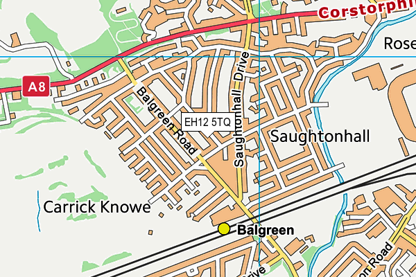 EH12 5TQ map - OS VectorMap District (Ordnance Survey)