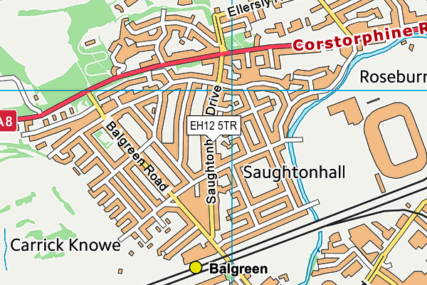 EH12 5TR map - OS VectorMap District (Ordnance Survey)