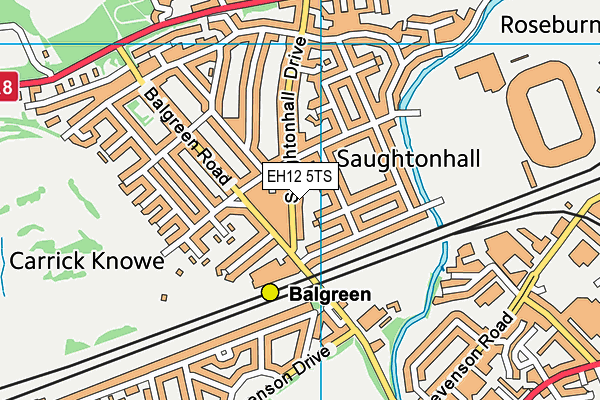 EH12 5TS map - OS VectorMap District (Ordnance Survey)