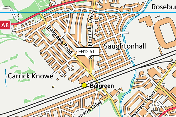 EH12 5TT map - OS VectorMap District (Ordnance Survey)