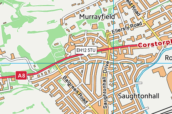 EH12 5TU map - OS VectorMap District (Ordnance Survey)