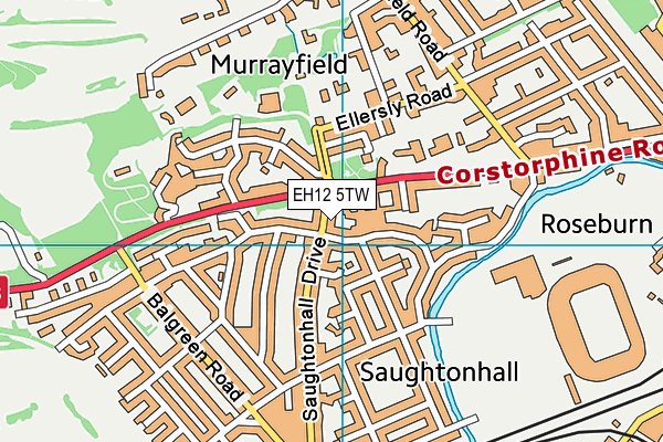 EH12 5TW map - OS VectorMap District (Ordnance Survey)