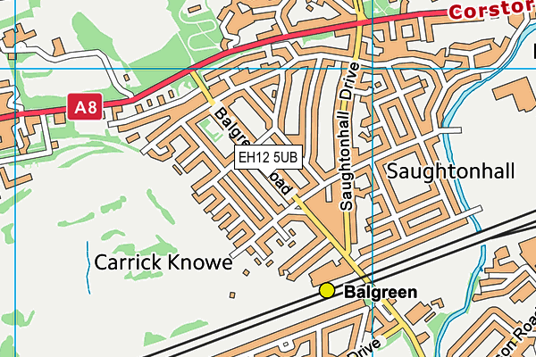 EH12 5UB map - OS VectorMap District (Ordnance Survey)