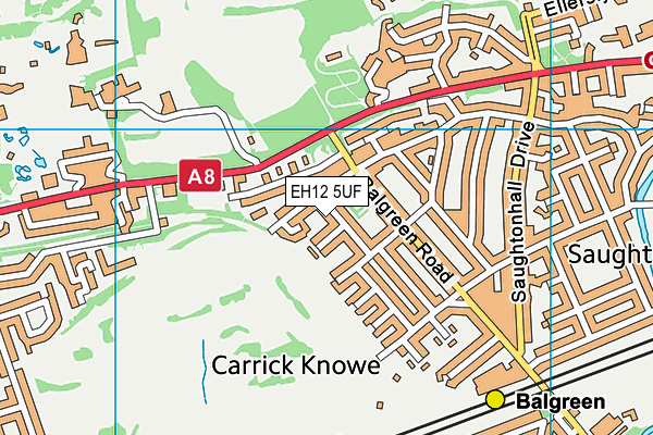 EH12 5UF map - OS VectorMap District (Ordnance Survey)