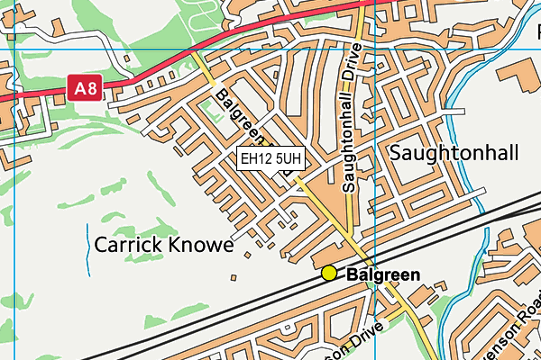 EH12 5UH map - OS VectorMap District (Ordnance Survey)