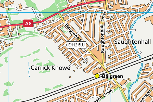 EH12 5UJ map - OS VectorMap District (Ordnance Survey)