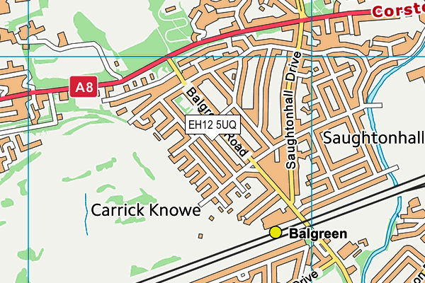 EH12 5UQ map - OS VectorMap District (Ordnance Survey)