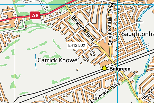 EH12 5UX map - OS VectorMap District (Ordnance Survey)