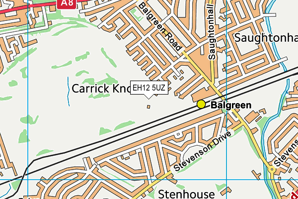 EH12 5UZ map - OS VectorMap District (Ordnance Survey)