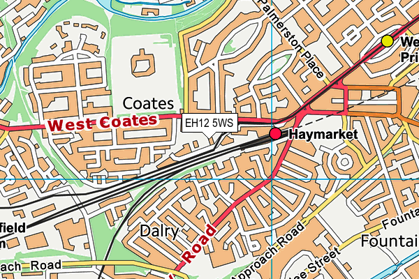 EH12 5WS map - OS VectorMap District (Ordnance Survey)