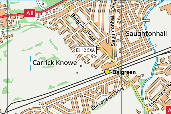 EH12 5XA map - OS VectorMap District (Ordnance Survey)