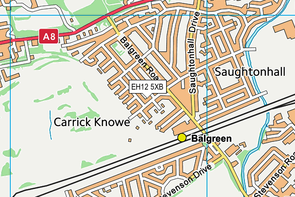 EH12 5XB map - OS VectorMap District (Ordnance Survey)