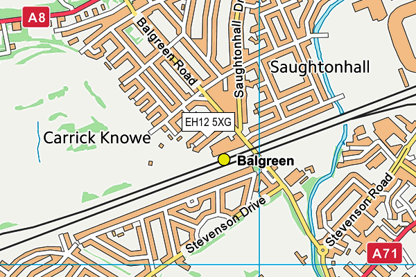 EH12 5XG map - OS VectorMap District (Ordnance Survey)