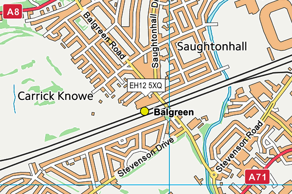 EH12 5XQ map - OS VectorMap District (Ordnance Survey)