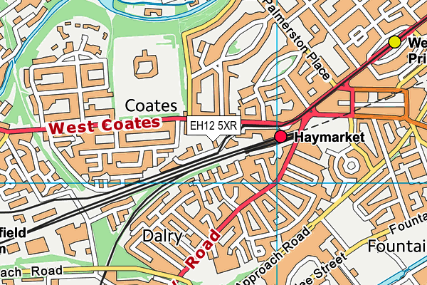 EH12 5XR map - OS VectorMap District (Ordnance Survey)