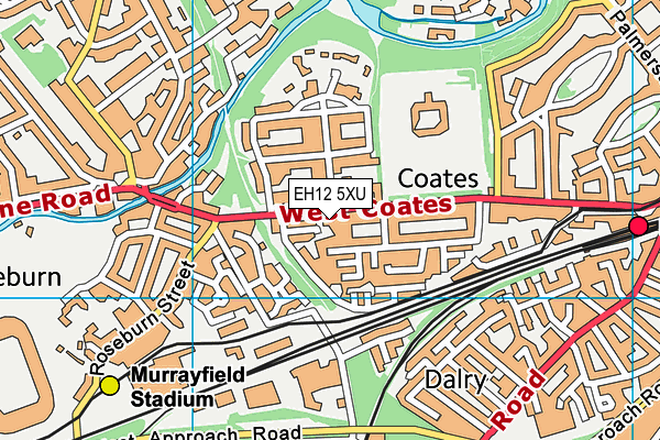 EH12 5XU map - OS VectorMap District (Ordnance Survey)