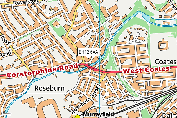 EH12 6AA map - OS VectorMap District (Ordnance Survey)