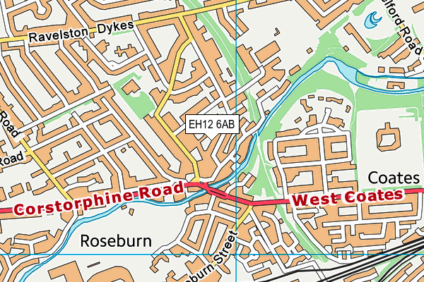 EH12 6AB map - OS VectorMap District (Ordnance Survey)