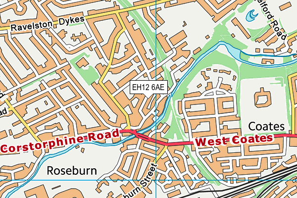 EH12 6AE map - OS VectorMap District (Ordnance Survey)