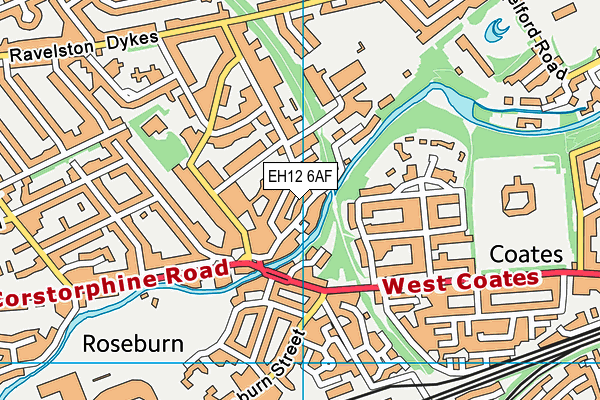 EH12 6AF map - OS VectorMap District (Ordnance Survey)